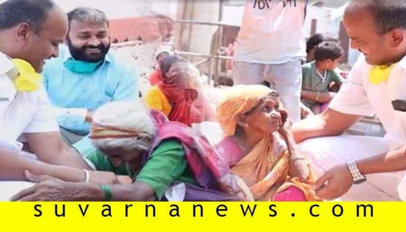 Bidar BJP leader sharanu salagar distributes food kits to needy