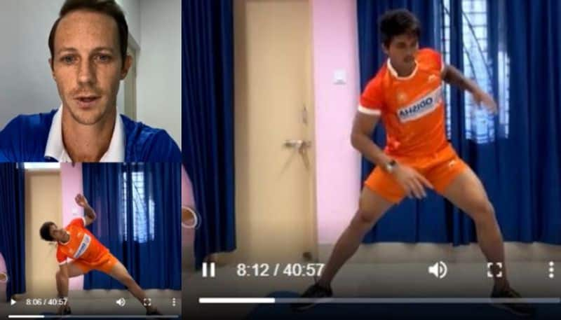 Watch Robin Arkell Krishan Pathak showcase India hockey team lockdown workout