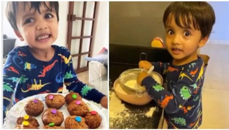 three year old boy bakes cupcakes to raise 50000 rupees for charity