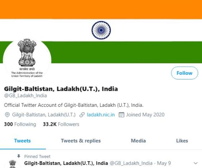 Fact Check Ladakhs Twitter handle changed to Gilgit-Baltistan Ladakh UT