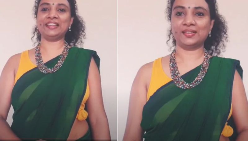 Vidya mukundan saree drapping video viral