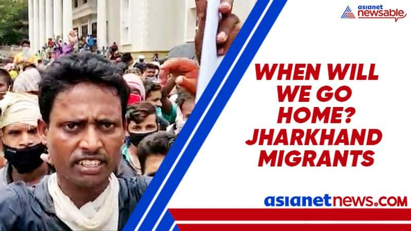 Thousands of Jharkhand migrant labourers flock to Mangaluru Town Hall seeking arrangements for return