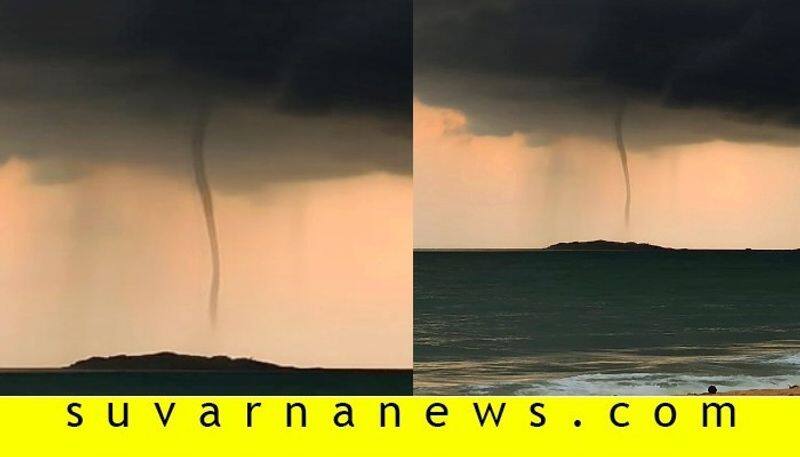 Heavy rain lashes in udupi Tornado in Malpe beach