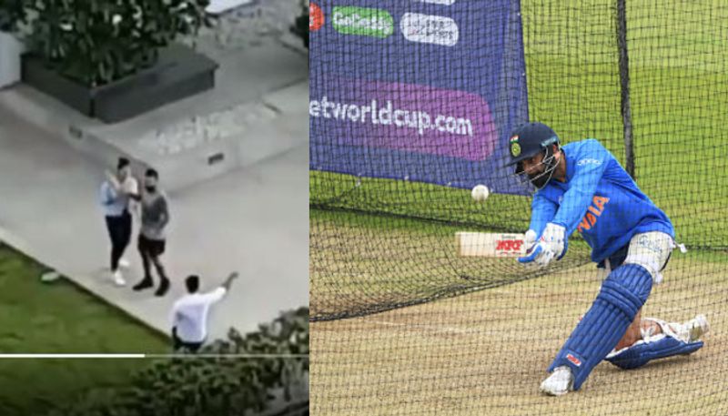 Watch Anushka Sharma bowls short ball at Virat Kohli India captain does underarm bowling