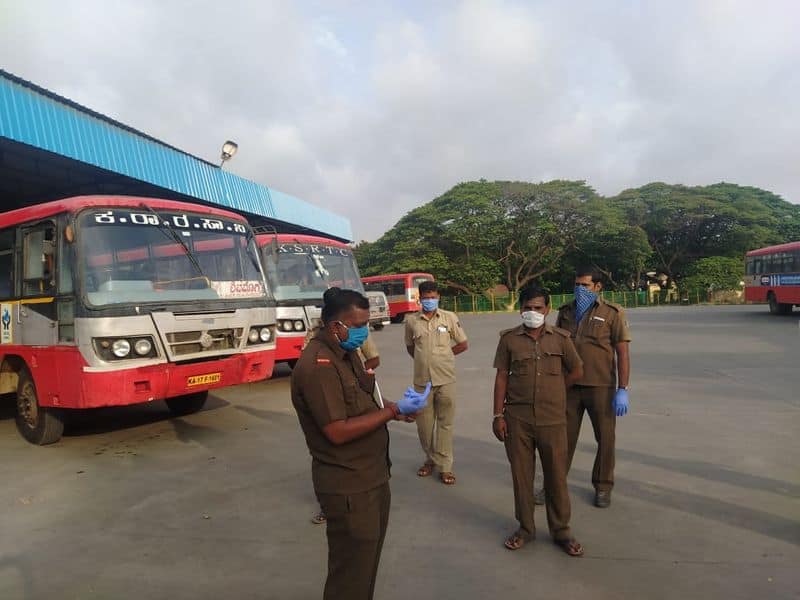 Special bus for pu students writing exam