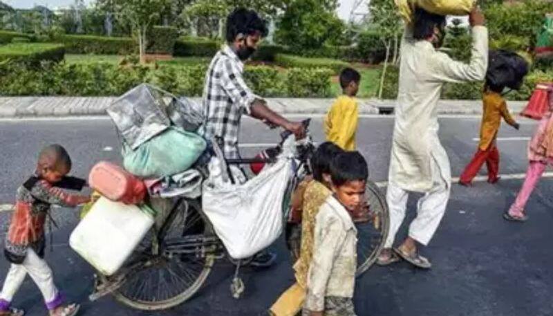 baby in plastic bag up migrant family walks 600 kilometre