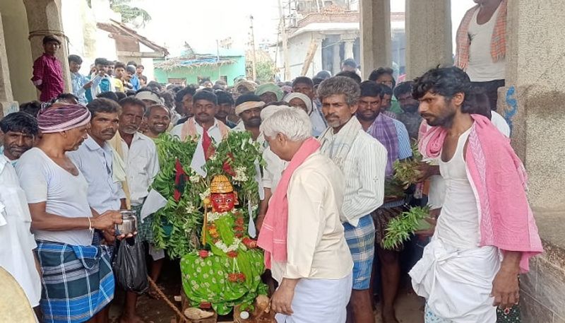 Villagers held Special Pooja to Coronanamma in Kudligi in Ballari District