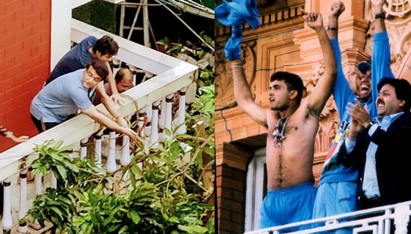 Netizens hail Sourav Ganguly for another balcony act see photos