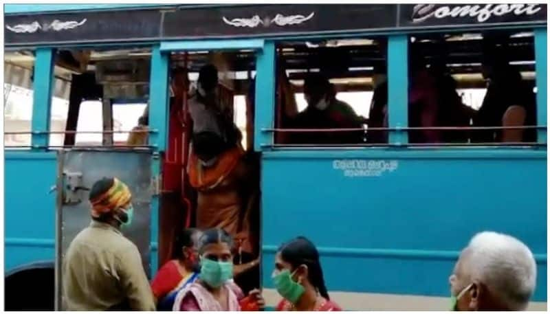 bus service violating lockdown guidelines in kannur