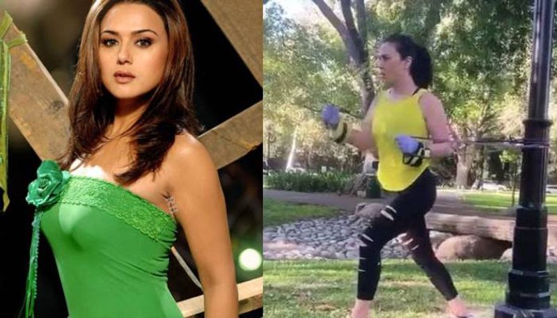 Quarantine fitness video of Preity Zinta