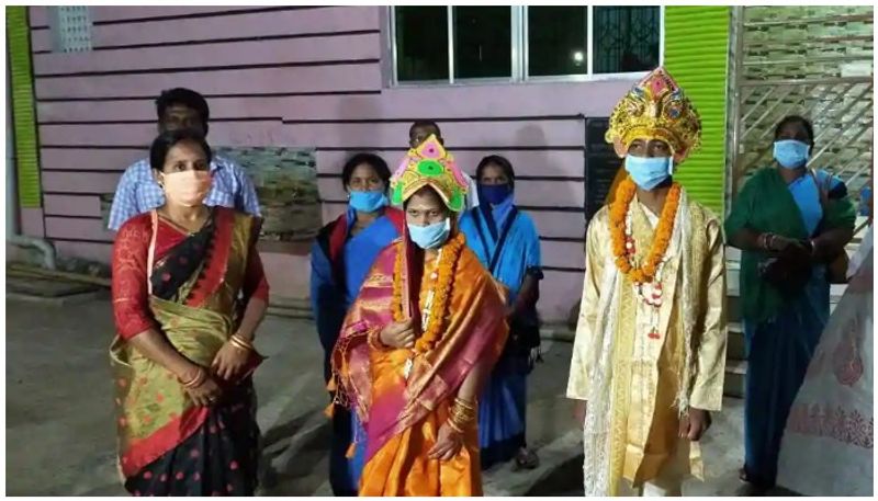 couple eloped to gujarat and came back odishe married in quarantine center