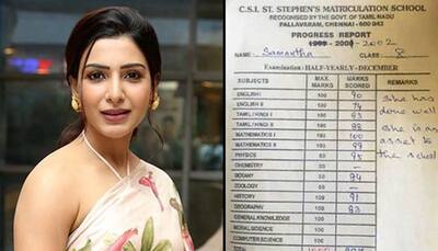 Samantha Akkineni's old mark-sheets show that she was good in studies