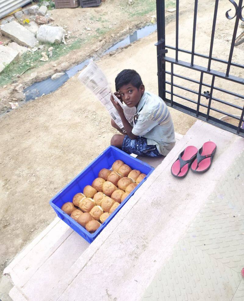 Childrens Sale vegetable during Lockdown in Kukanur in Koppal District