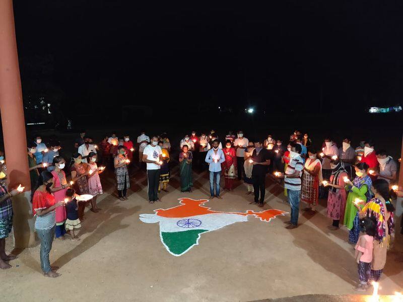 Udupi District peoples  Lights candles and Pray In in Quarantine For India Over Covid19