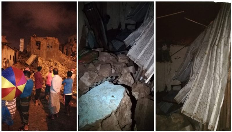 one died and three injured in building collapse in oman