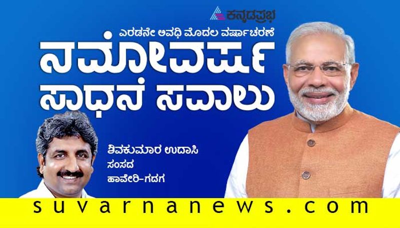 Interview with Haveri Gadag MP Shivkumar Udasion PM Narendra Modi govt 2 completing year