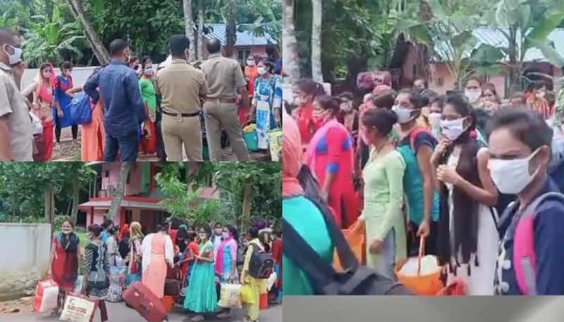 Migrant workers of Kitex walk to railway station police tries to sent them back