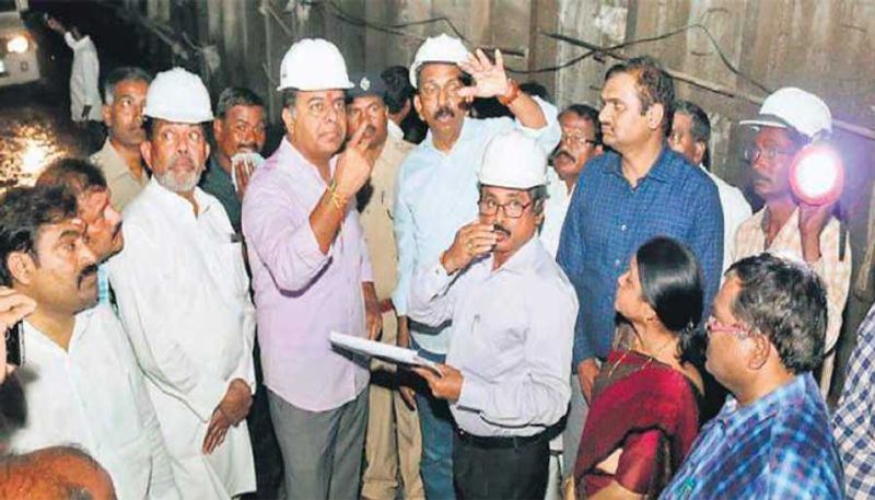 Minister KTR inspects Kaleshwaram Package-9 works