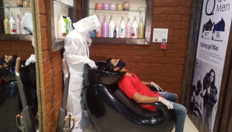 salons reopen in Delhi Equipped with PPE kits