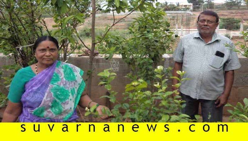 Former Officer Chennayya Hiremath Planted Plants in House