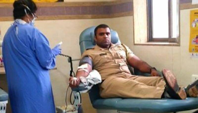 amid cyclone nisarga mumbai cop donates blood to 14 year old patient