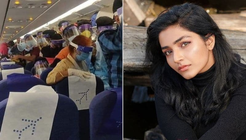 rajisha vijayan instagram post about rush to leave in aircraft