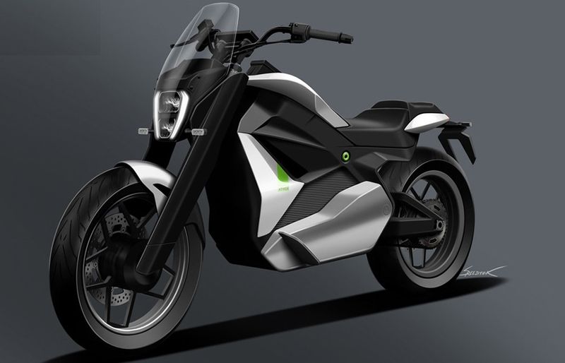 Ather energy  revealed new electric cruiser bike sketch