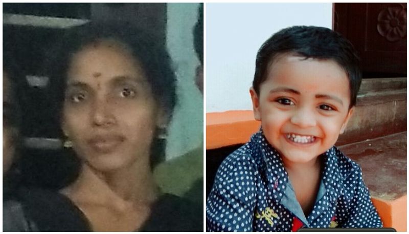 mother and child found dead in pond kottayam