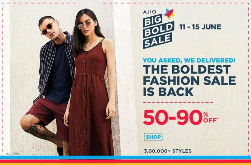 Big Brands, Bold Discounts: reliance AJIO.com presents Big Bold Sale