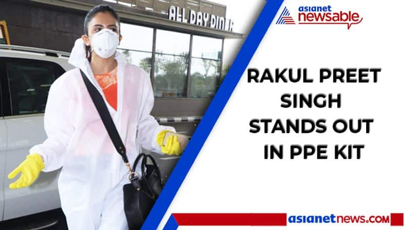 Rakul Preet Singh spotted donning PPE kit and gloves at Mumbai airport