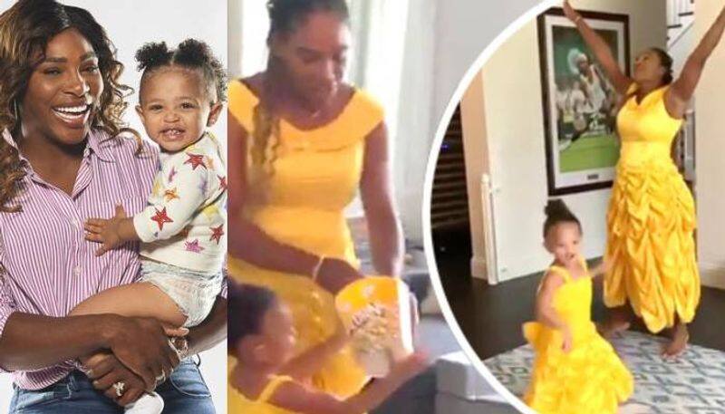 Serena Williams and her daughter dress up as Belle and dance viral