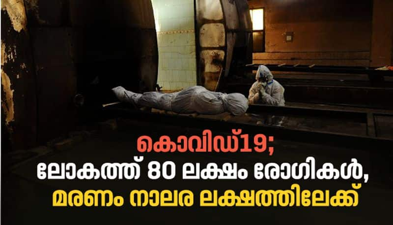 80 lakhs patients and 4 lakhs dies in the world in Covid 19