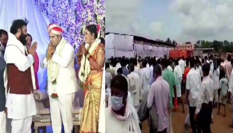 Arsikere police register case on Congress MLA Parameshwar Naik Over covid norms violation at wedding