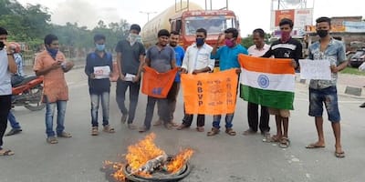 লাদাখে আক্রান্ত ভারতীয় সেনা.  চিনের বিরুদ্ধে জাতীয় সড়কে বিক্ষোভ এবিভিপি-র