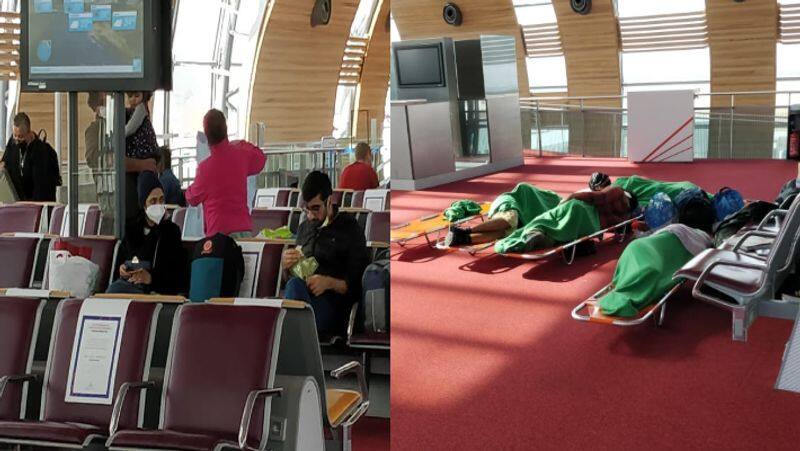 tamilians have stucked in paris airport because last minute cancellation of air india flight