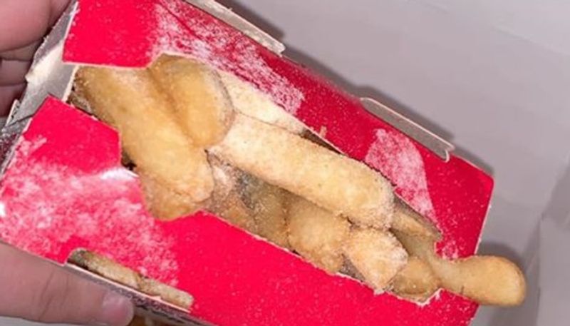 woman shares picture of french fries which fully covered with salt