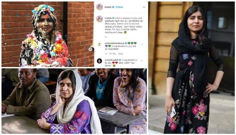 completed my Philosophy, Politics and Economics degree at Oxford says Malala