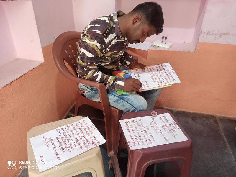 India China Face Off Raichur home guard writes letter with his blood to president RamNath Kovind