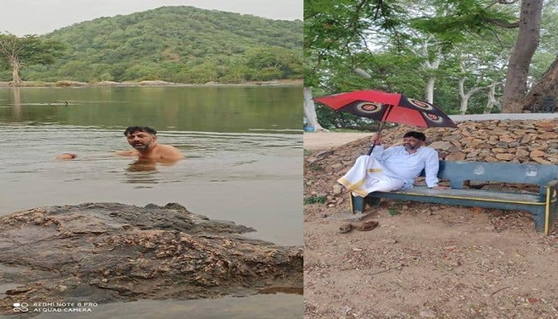 DK Shivakumar recalls his childhood memories after swam in Cauvery river near Sangama