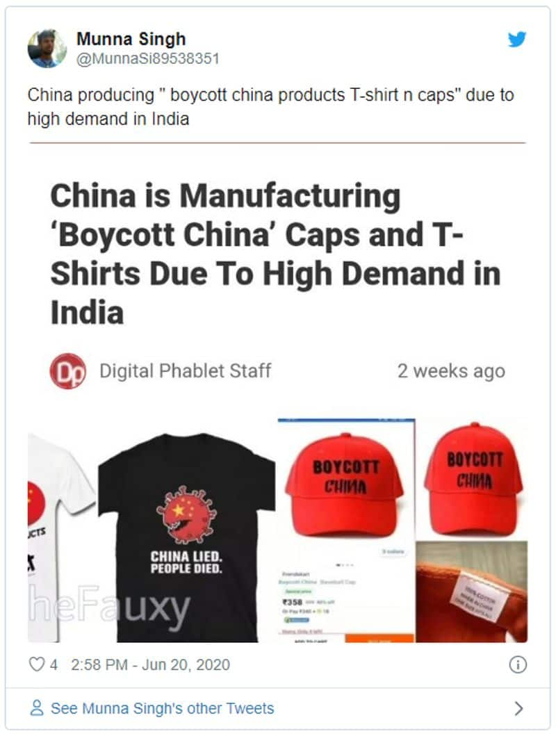 Boycott China t shirts and caps made in China here is the facts