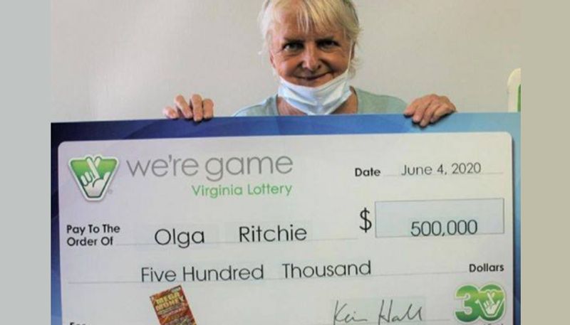 woman goes to store for headache medicine buy winning lottery ticket