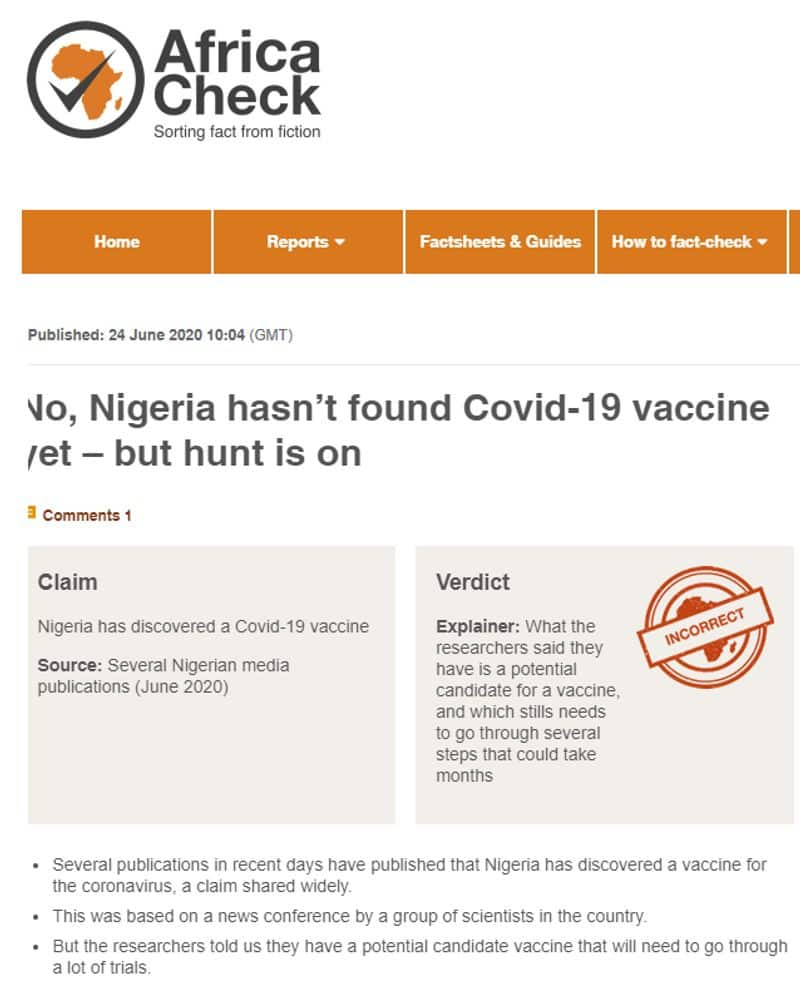 Nigeria found Covid 19 vaccine here is the reality