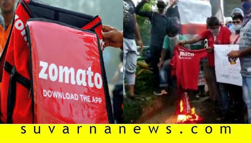 zomato employees burn company t shirts to protest ladakh standoff