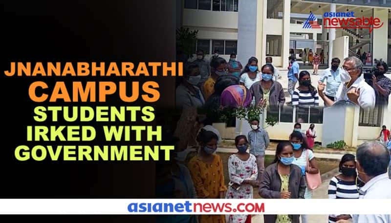 Bengaluru students protest against COVID care centre at Jnanabharathi campus