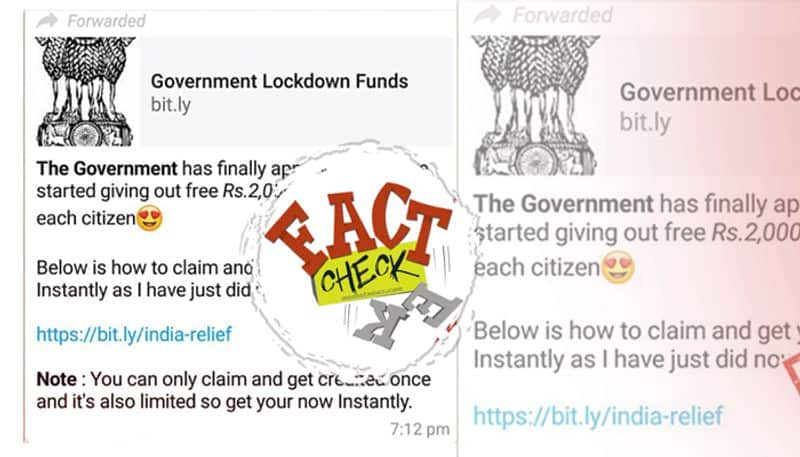 Central Government giving Rs 2000 lockdown relief fund to each citizen here is the reality