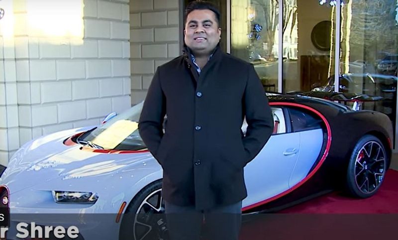 Mayur Shree only Indian origin person who owns the bugatti Chiron car