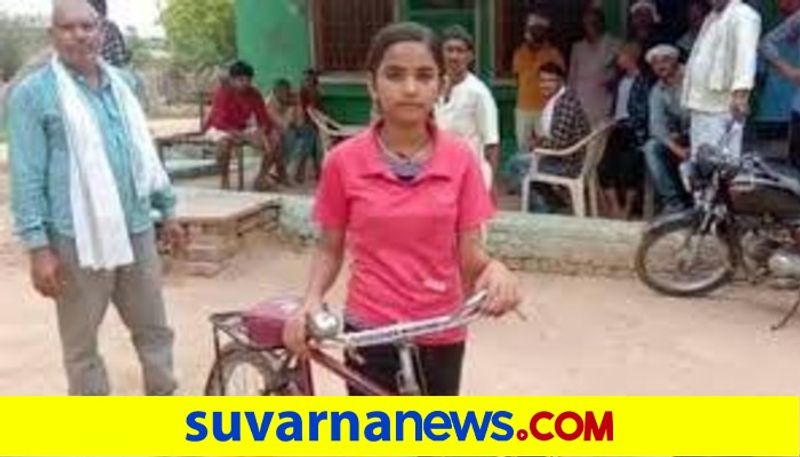 Madhya Pradesh Village girl who cycles 24km to school and back gets 98 5 percent