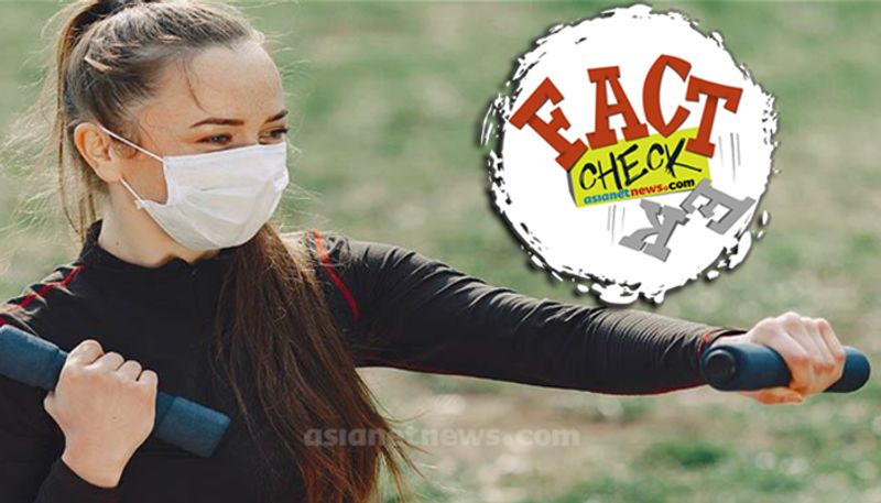 People should NOT wear masks while exercising Warning WHO