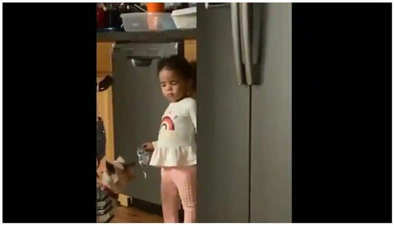 Little girl steals snacks, gets caught, Pretends to sleep, video goes viral