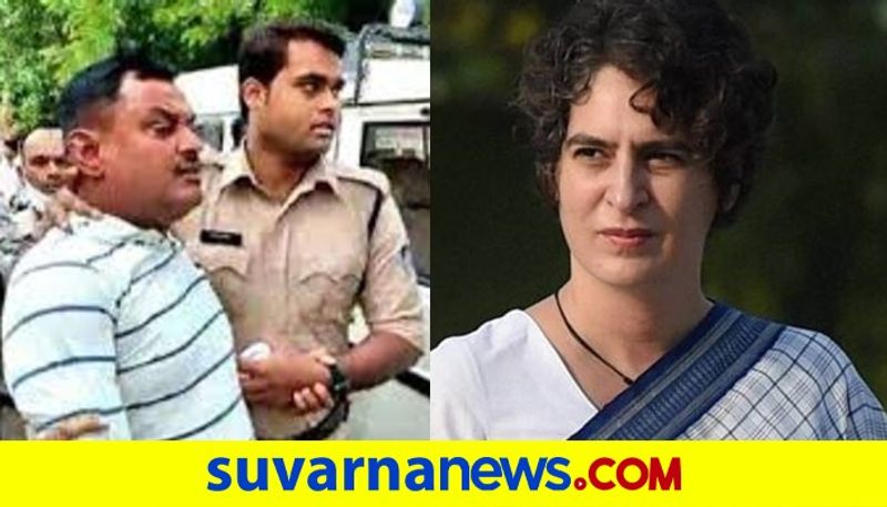 vikas dubey killed what about those who protected them asks priyanka gandhi